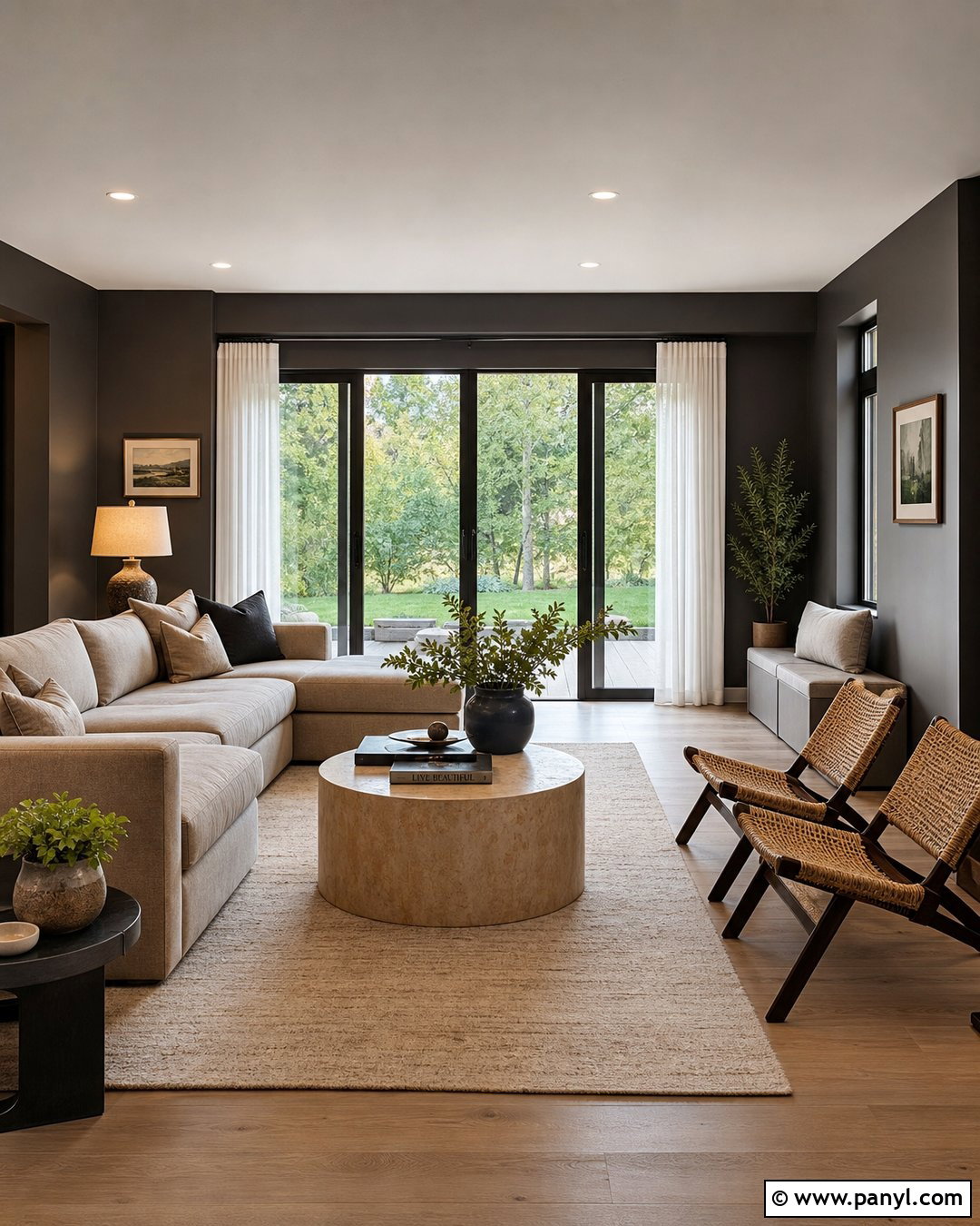 Dark Gray Walkout Basement - 20 dark gray basement walls