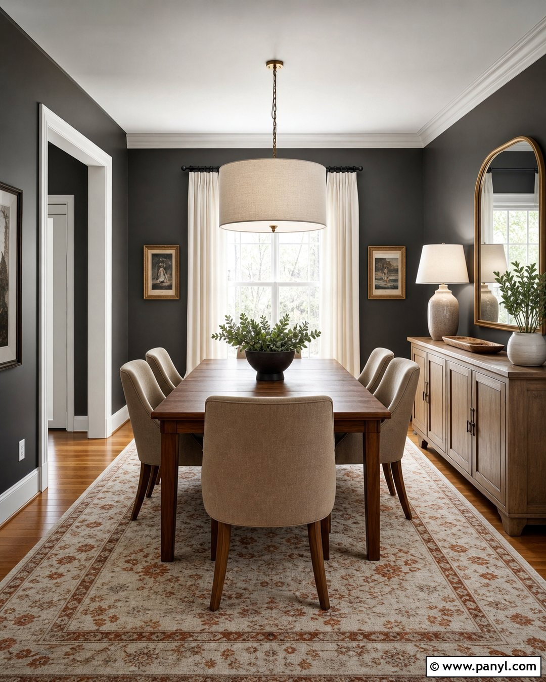 Dark Gray Walls In A Dining Room - 35 dark gray walls