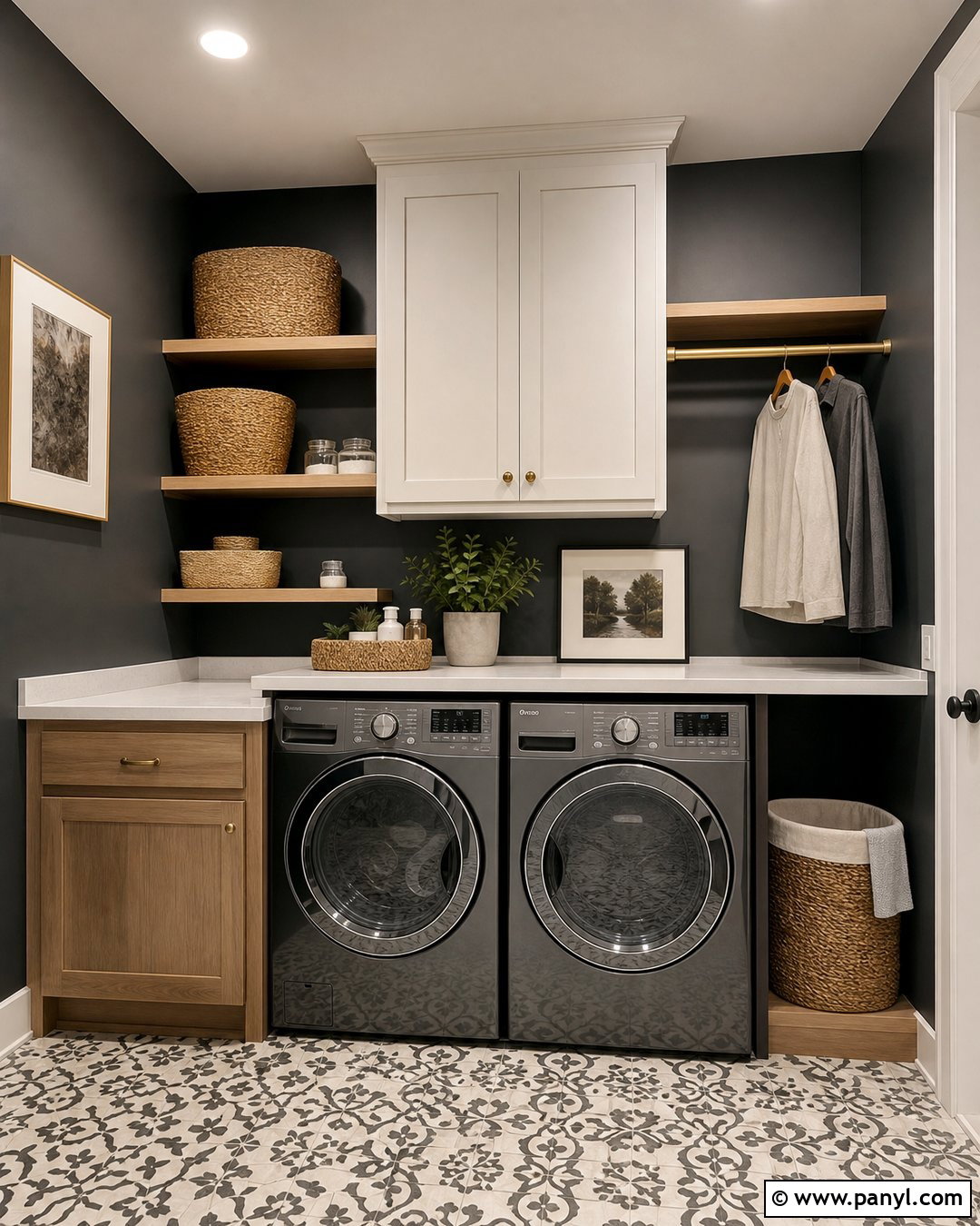 Dark Gray Walls In A Laundry Room - 35 dark gray walls