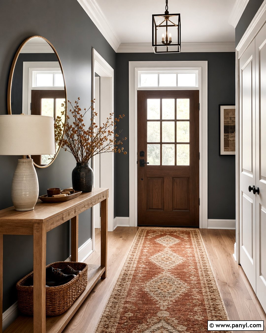 Dark Gray Walls In An Entryway - 35 dark gray walls