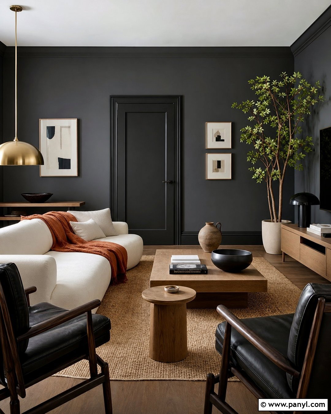 Dark Gray Walls With Black Trim - 35 dark gray walls