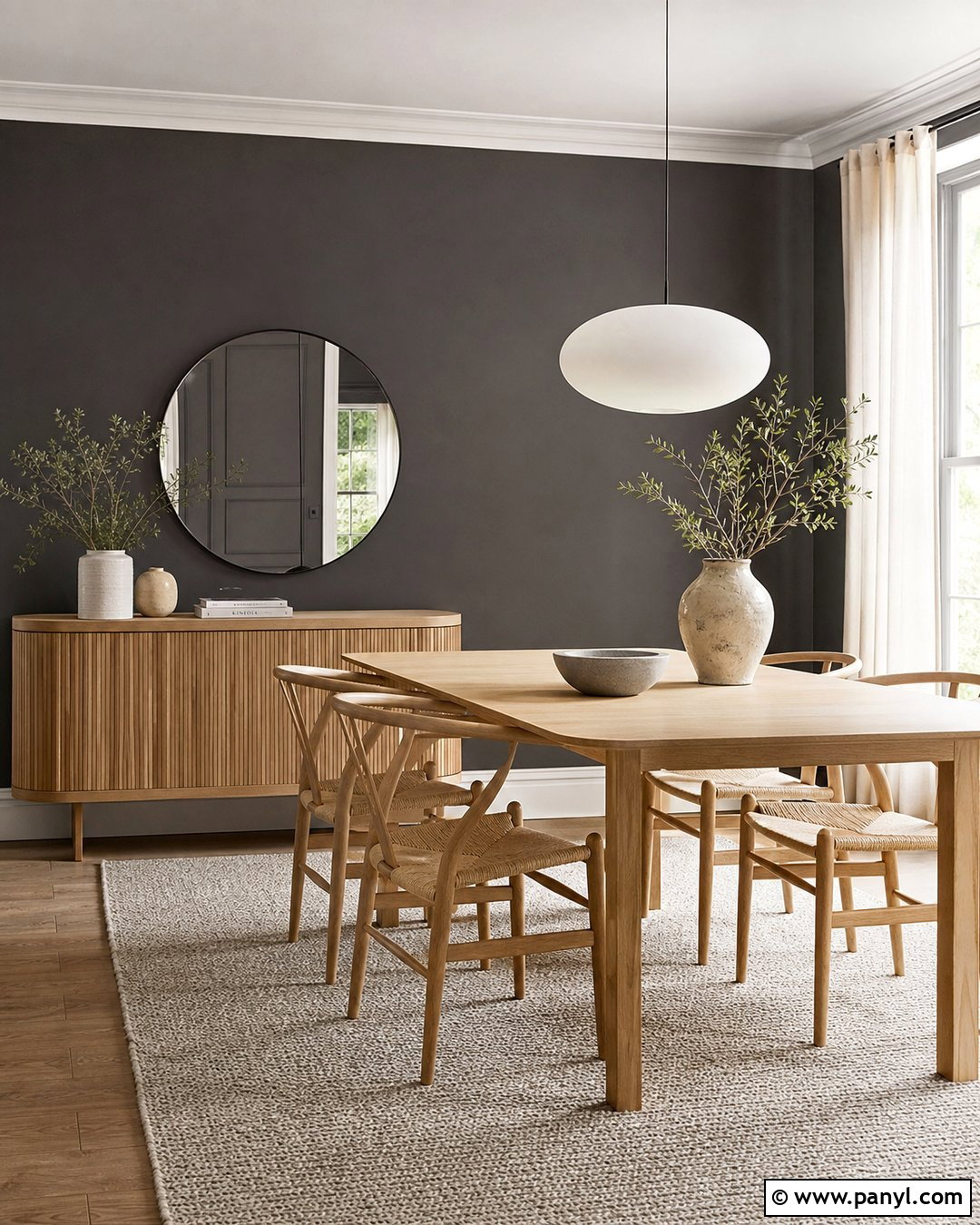 Dark Gray Walls With Light Oak Furniture - 35 dark gray walls