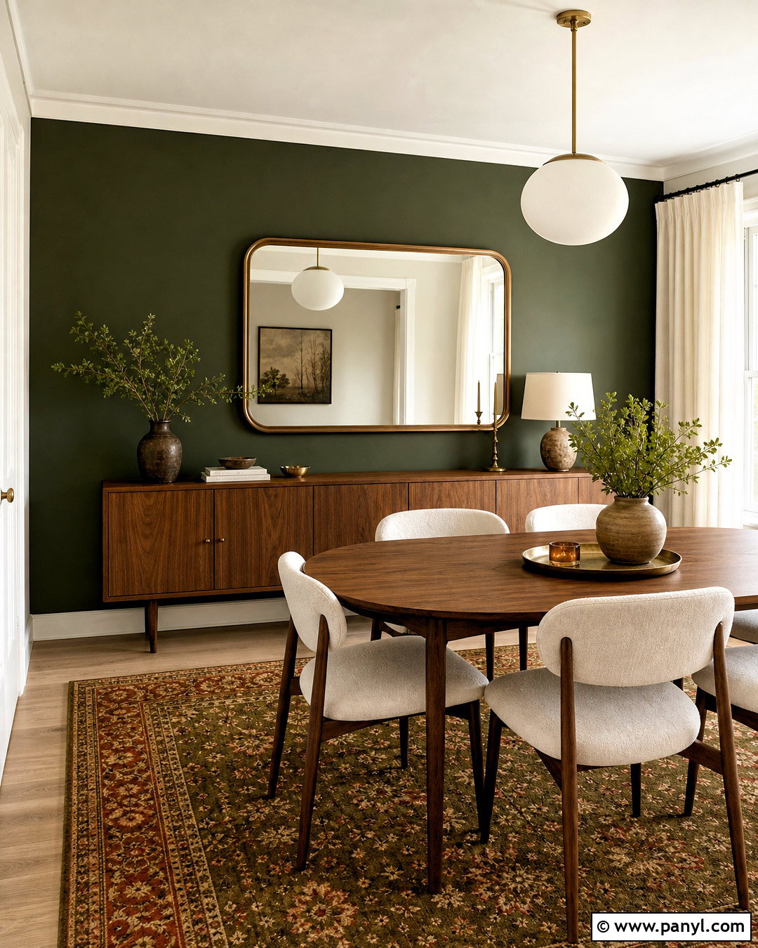 Dark Green Accent Wall - 20 cool accent wall ideas