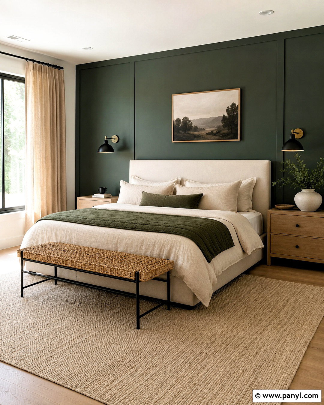 Dark Green And Beige Bedroom - 20 dark green color scheme ideas