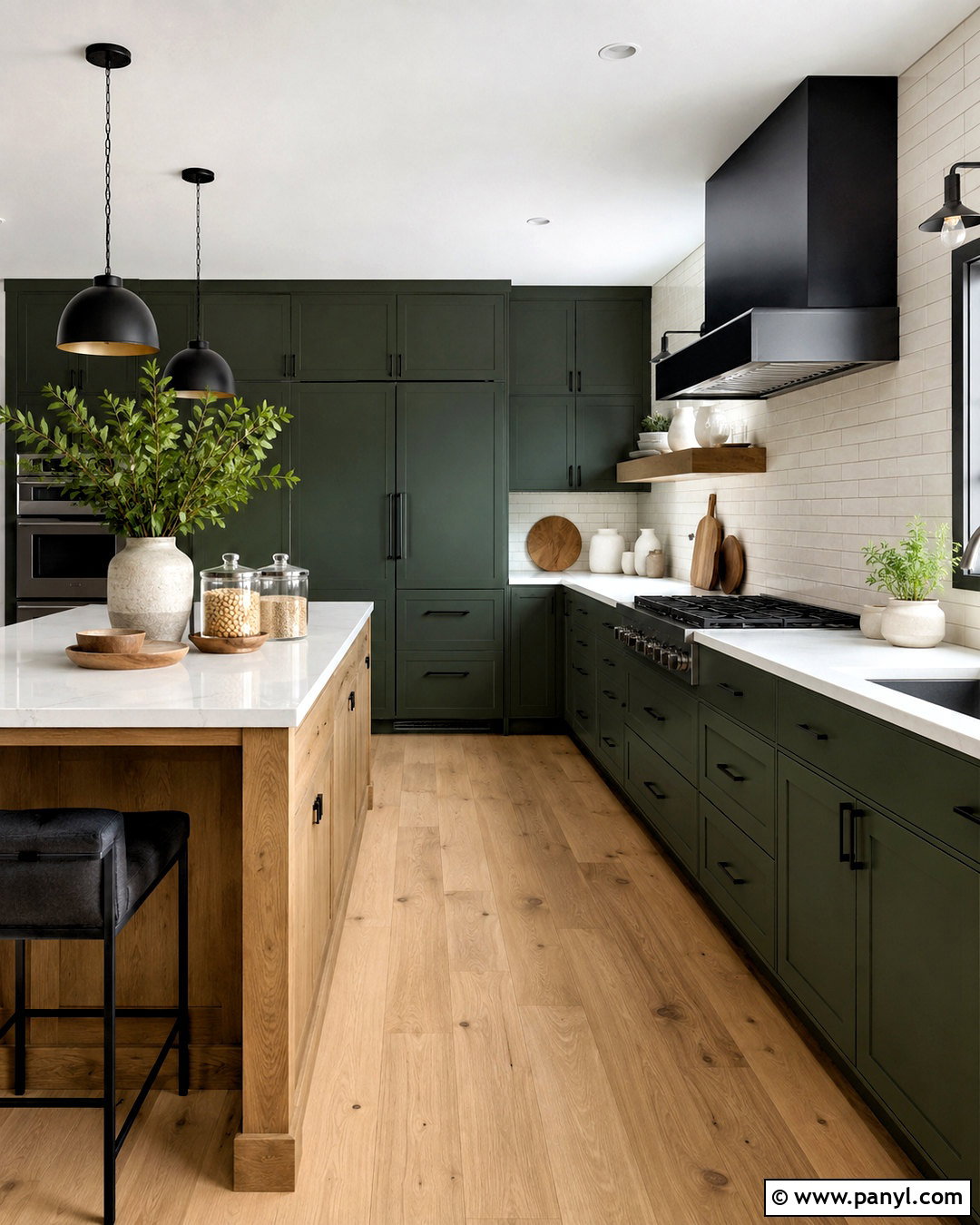 Dark Green And Black Kitchen - 20 dark green color scheme ideas