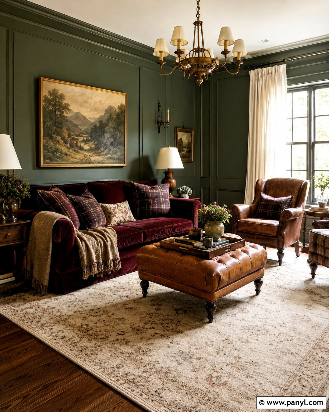 Dark Green And Burgundy Living Room - 20 dark green living room color scheme ideas