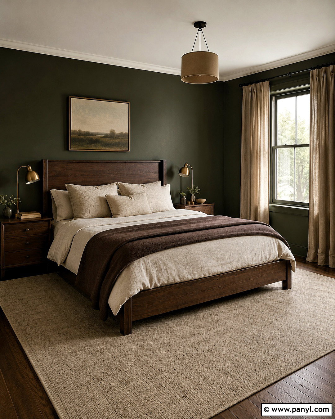 Dark Green And Chocolate Brown Bedroom - 20 dark green color scheme ideas