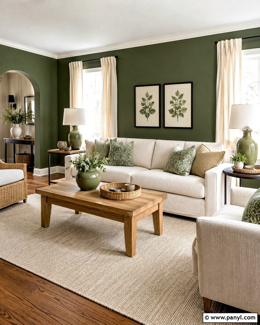 Dark Green And Cream Living Room - 20 dark green color scheme ideas