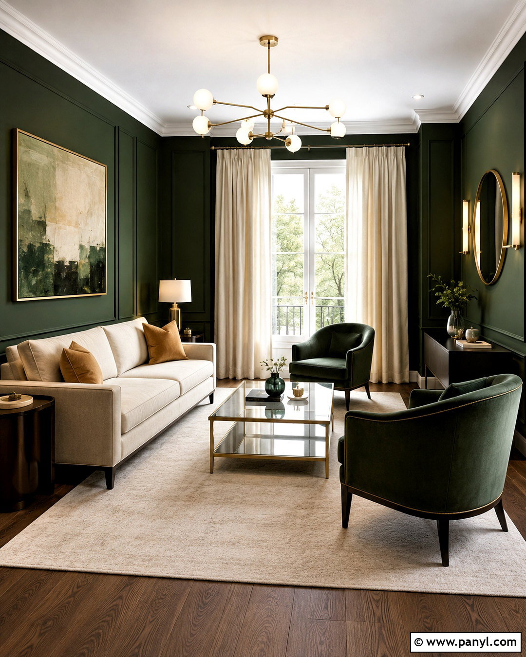 Dark Green And Gold Lounge - 20 dark green lounge ideas