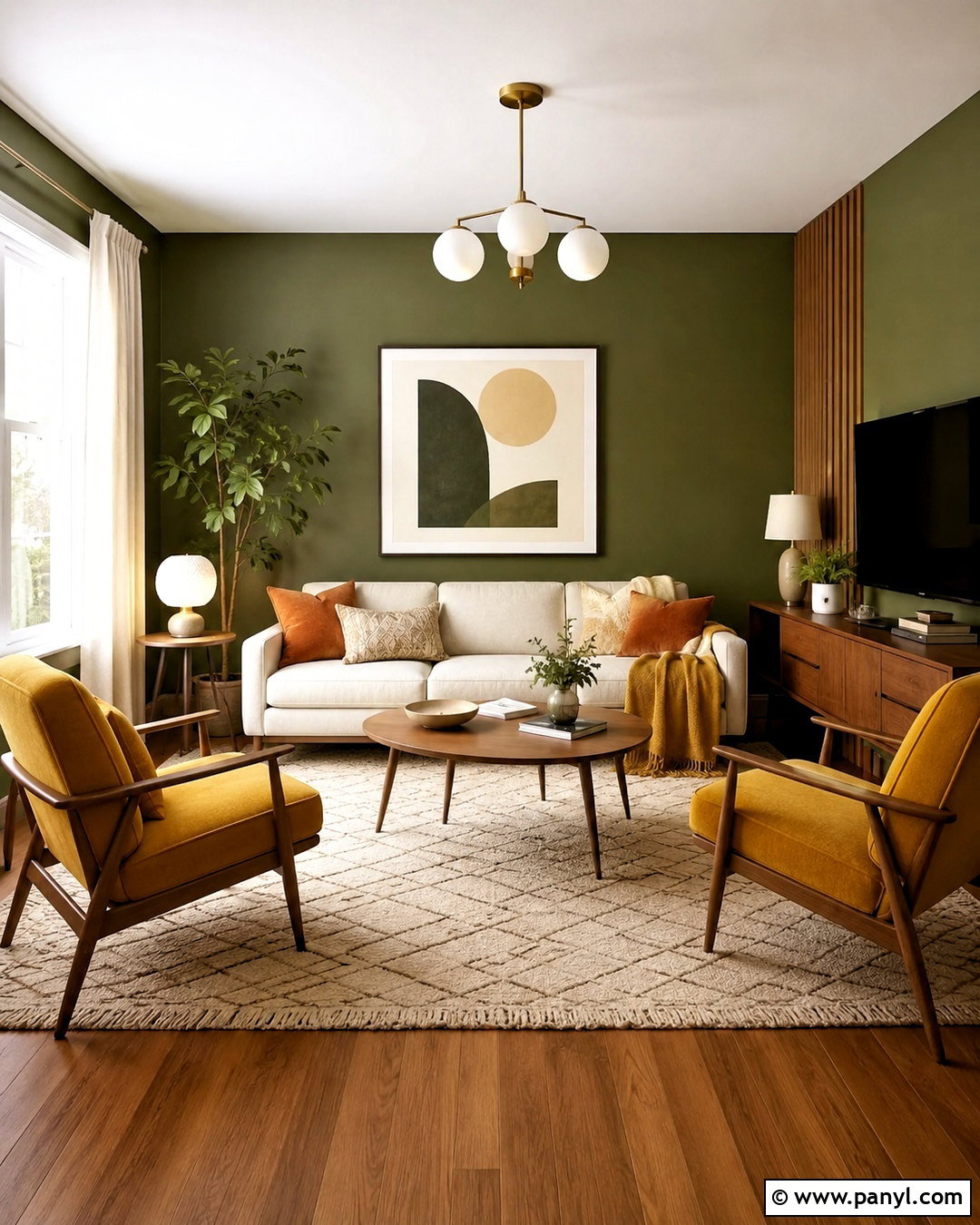 Dark Green And Mustard Yellow Living Room - 20 dark green living room color scheme ideas