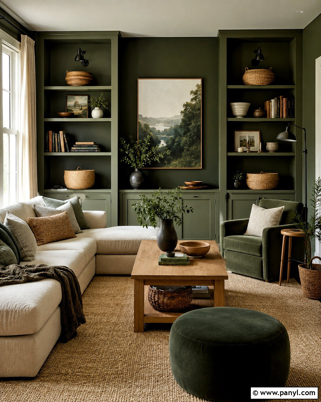 Dark Green And Sage Green Living Room - 20 dark green living room color scheme ideas