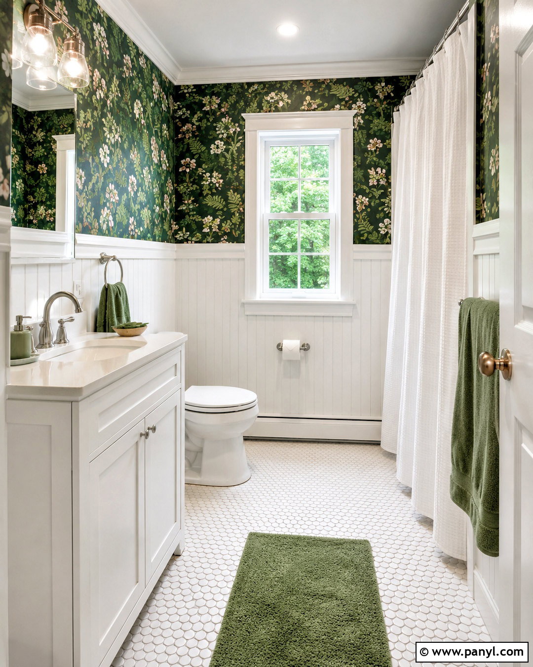 Dark Green And White Bathroom Wallpaper - 20 dark green and white bathroom ideas
