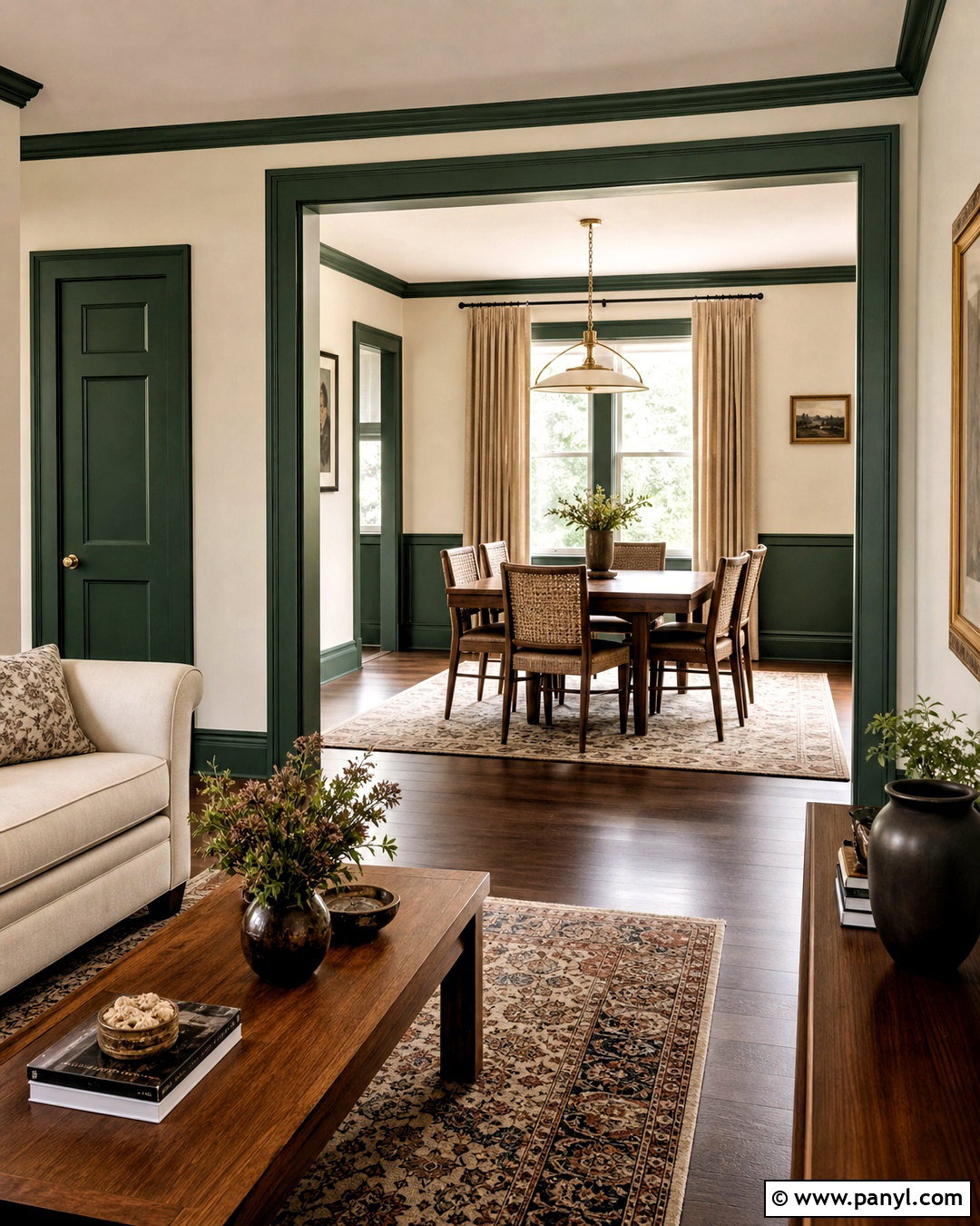 Dark Green Baseboards With Matching Doors - 20 painted baseboards and trim ideas