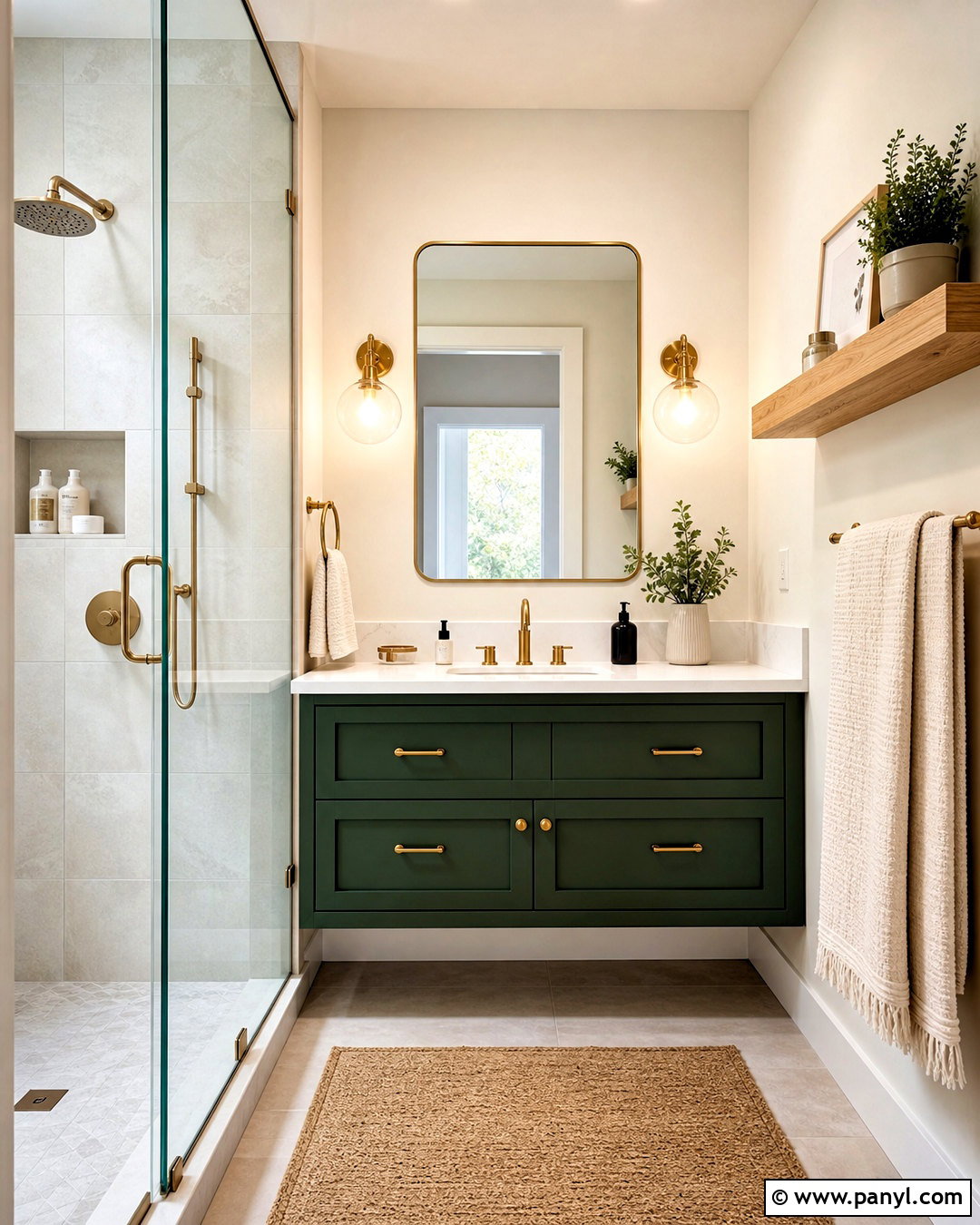 Dark Green Bathroom Vanity - 20 small dark green bathroom ideas