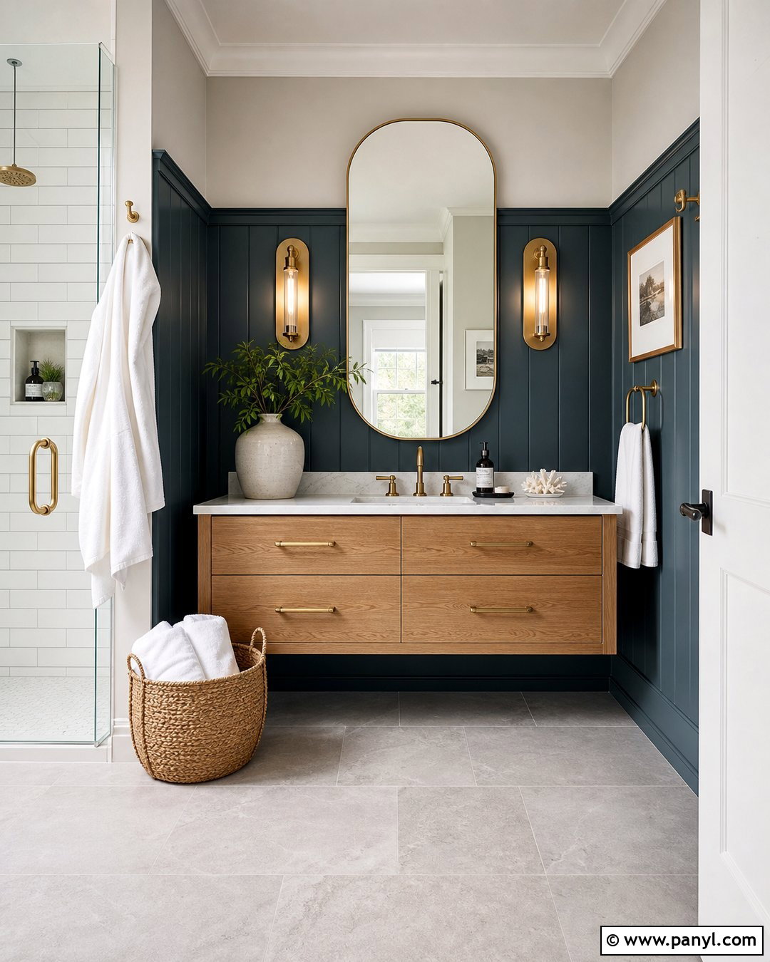 Dark Green Bathroom Wall Paneling - 30 dark green wall color ideas