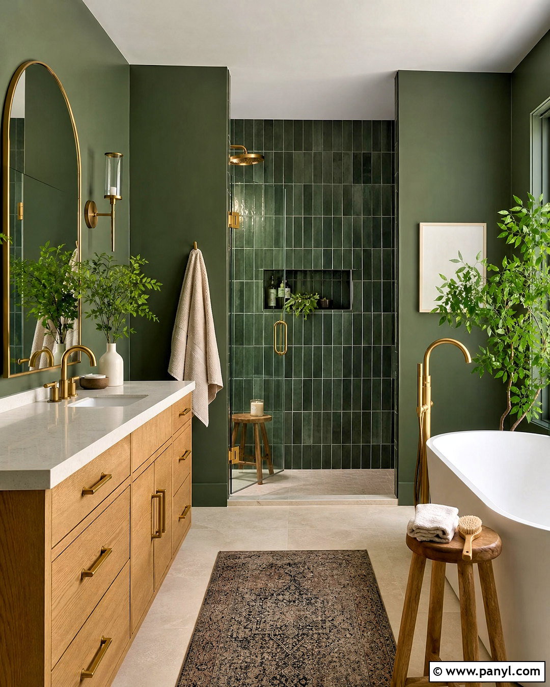 Dark Green Bathroom - 20 dark bathroom design ideas