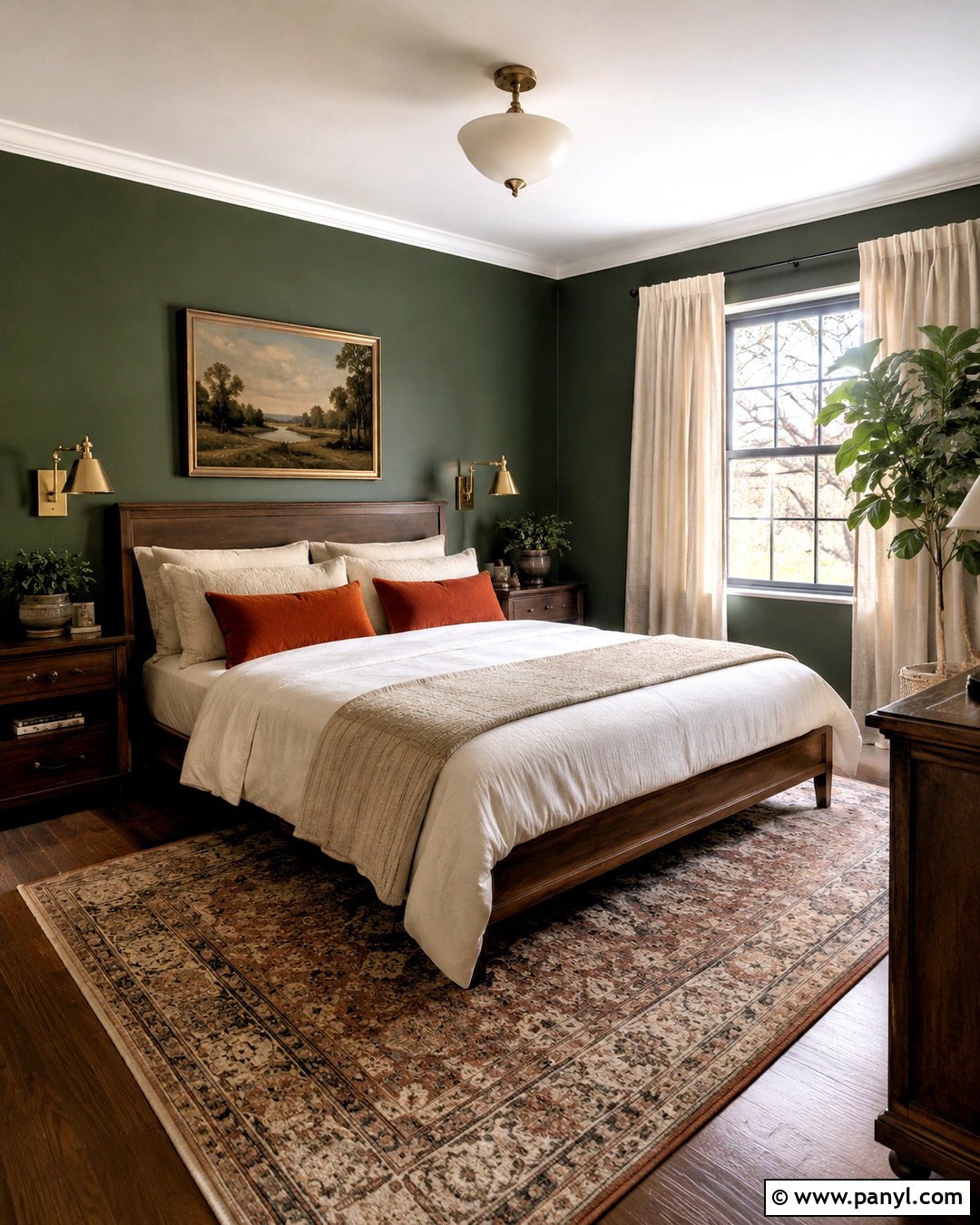 Dark Green Bedroom - 20 cozy bedroom ideas