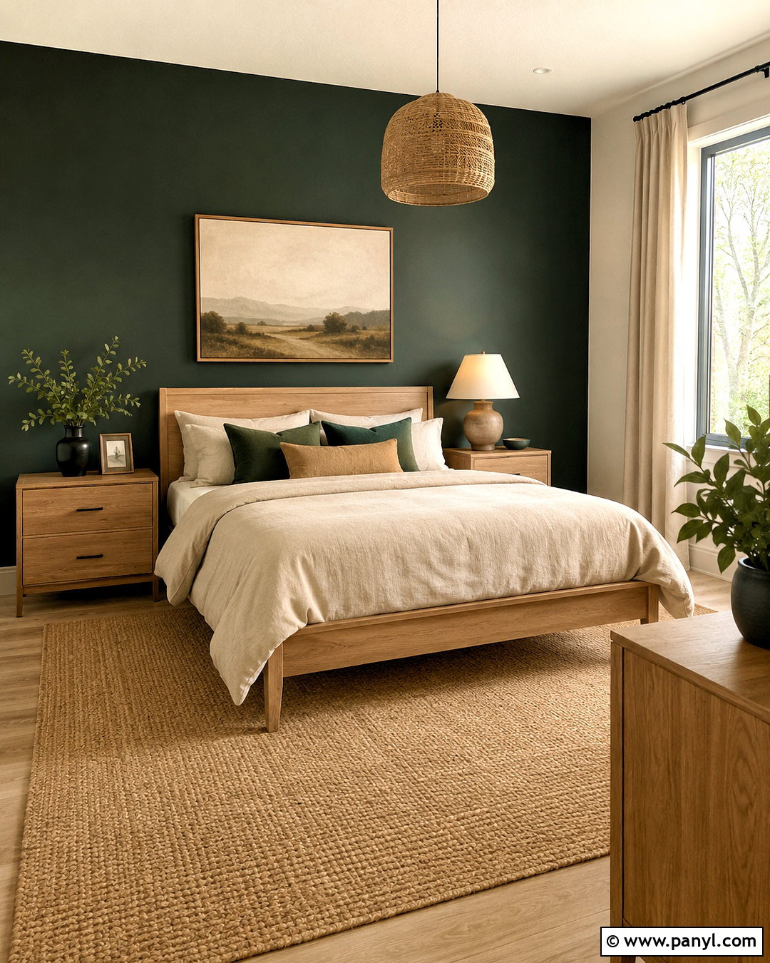 Dark Green Bedroom Accent Wall - 20 dark green bedroom aesthetic ideas