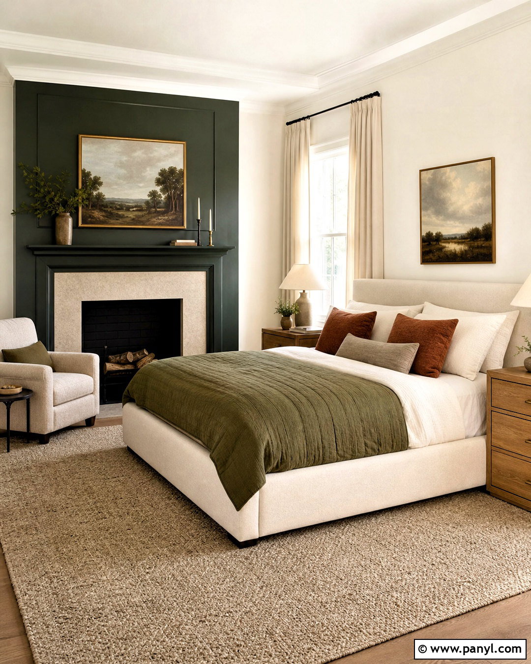 Dark Green Bedroom Fireplace - 20 dark green fireplace ideas