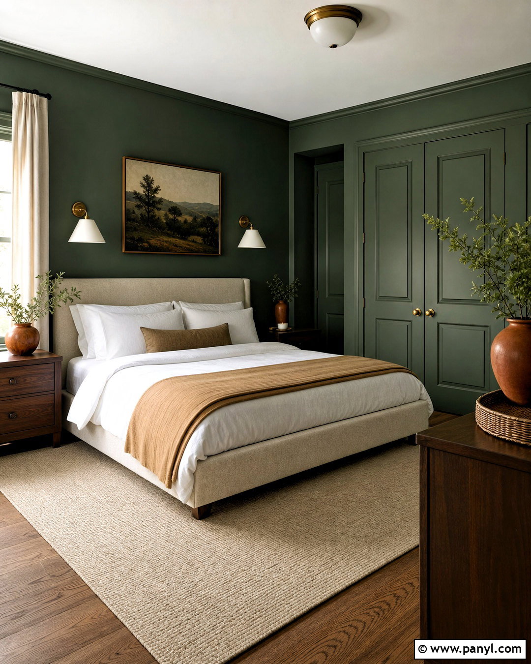 Dark Green Bedroom Interior - 20 bedroom interior ideas