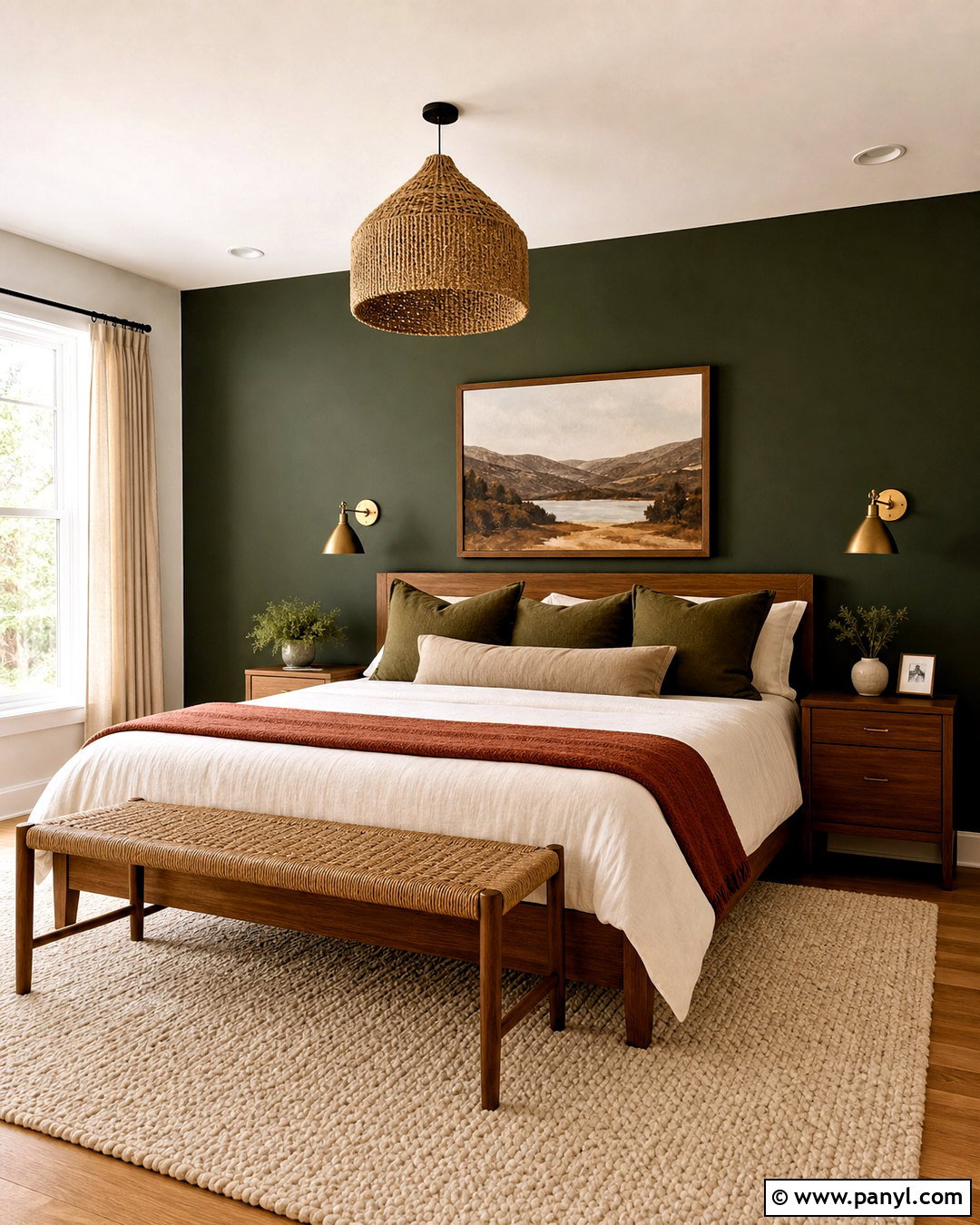 Dark Green Bedroom Statement Wall - 20 statement wall bedroom ideas
