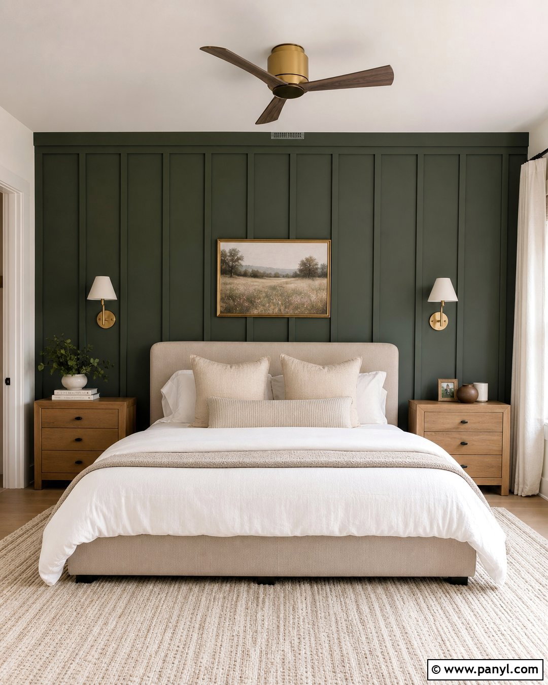 Dark Green Board And Batten Accent Wall - 45 dark green accent wall ideas