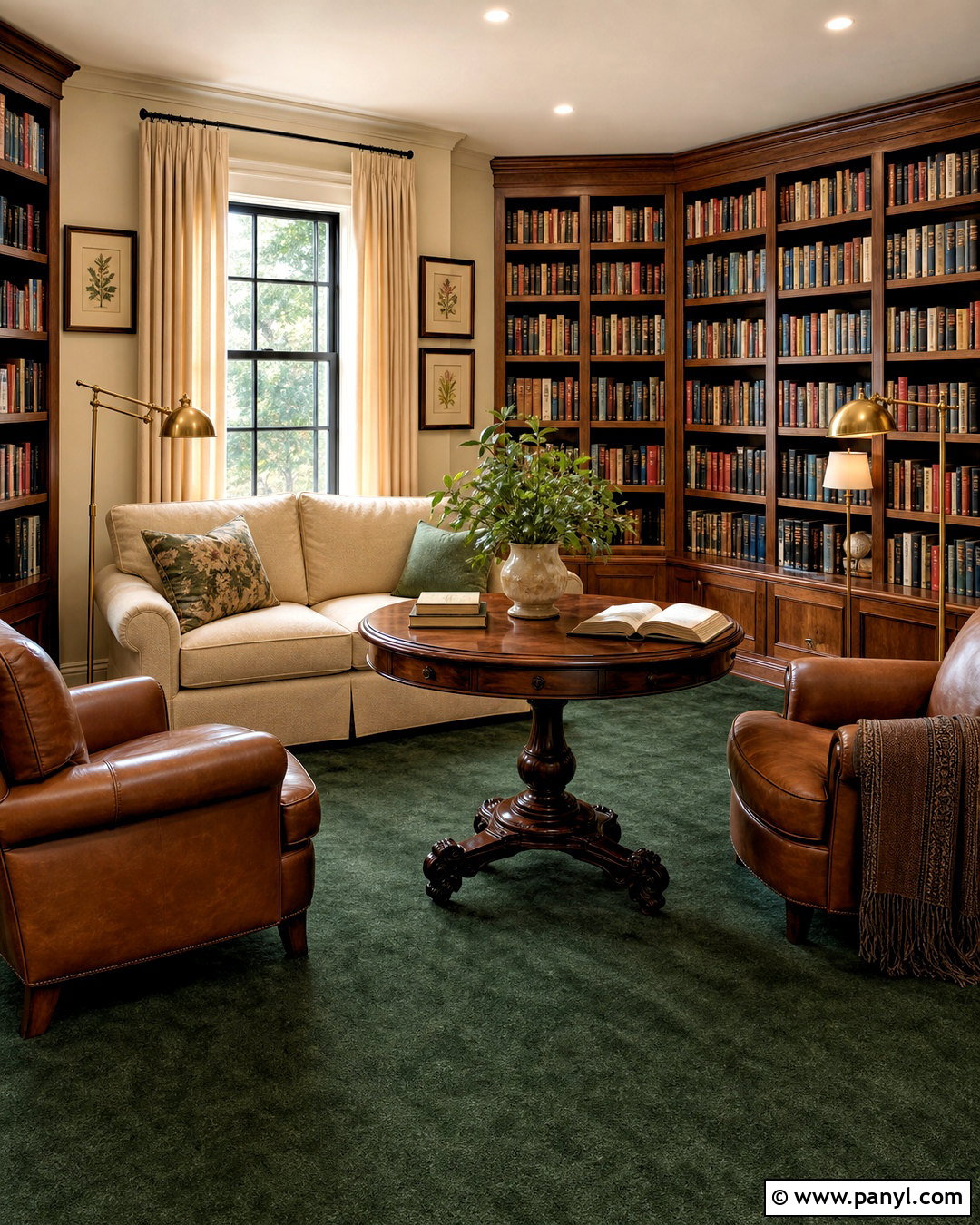 Dark Green Carpet for Library - 20 high traffic carpet ideas