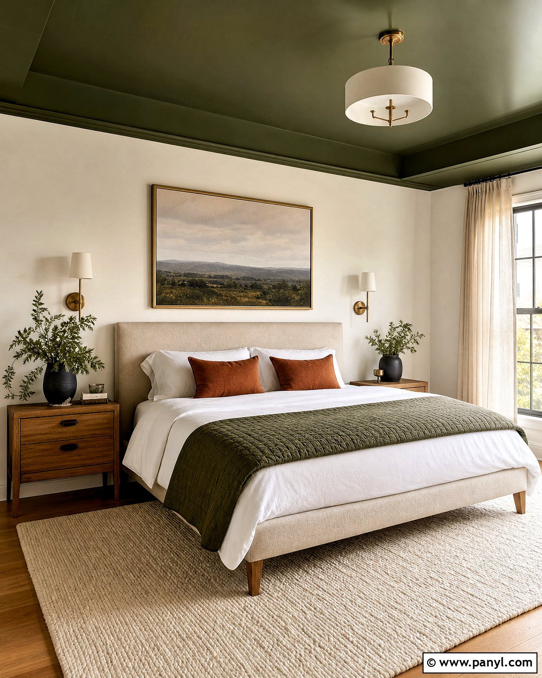 Dark Green Ceiling Bedroom - 20 dark green ceiling ideas