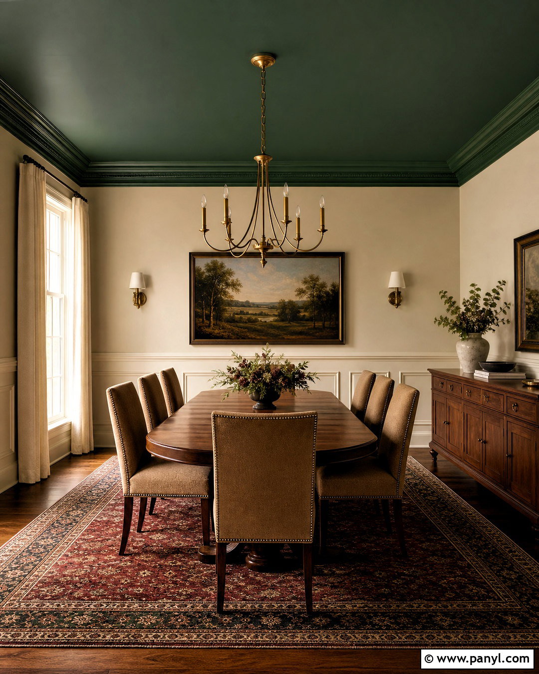 Dark Green Ceiling Dining Room - 20 dark green ceiling ideas