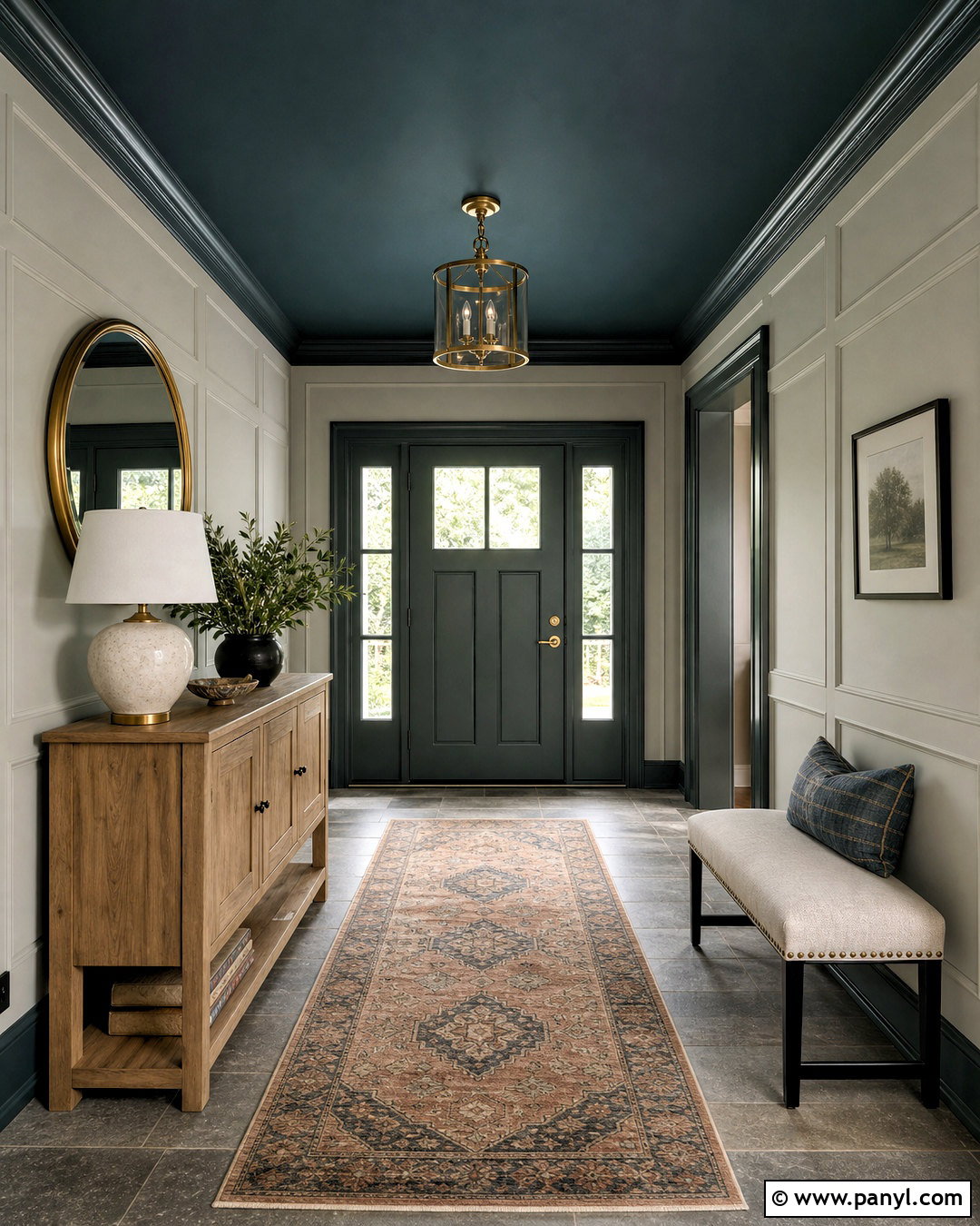 Dark Green Ceiling Entryway - 20 dark green ceiling ideas