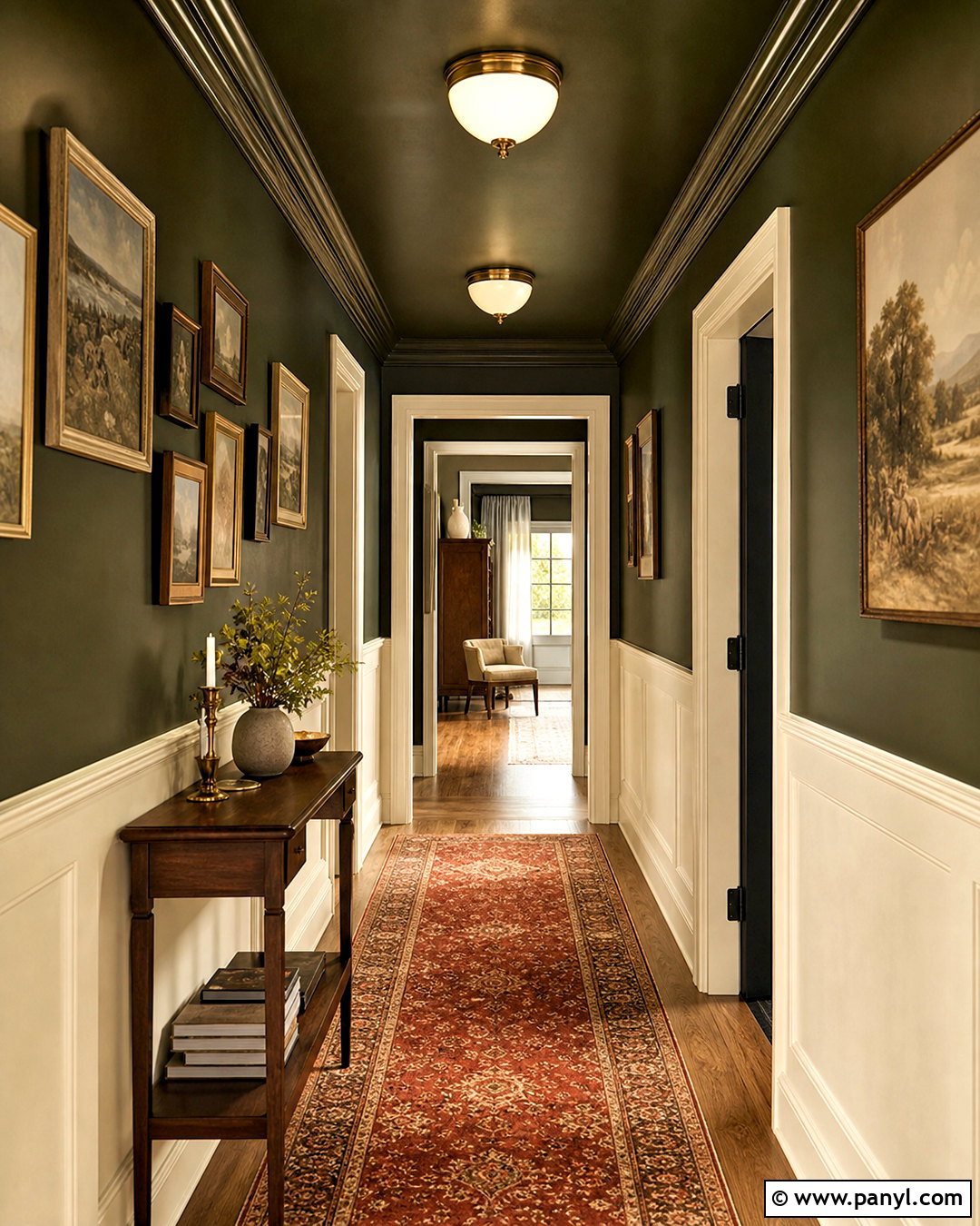 Dark Green Ceiling Hallway - 20 dark green ceiling ideas