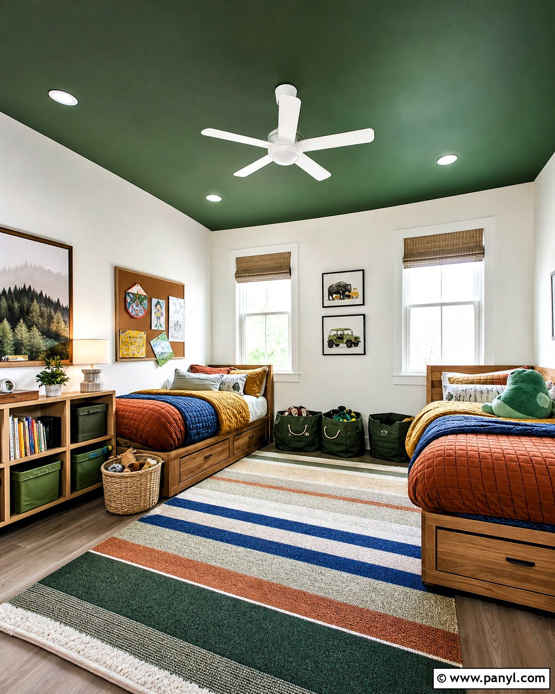 Dark Green Ceiling Kids Room - 20 dark green ceiling ideas