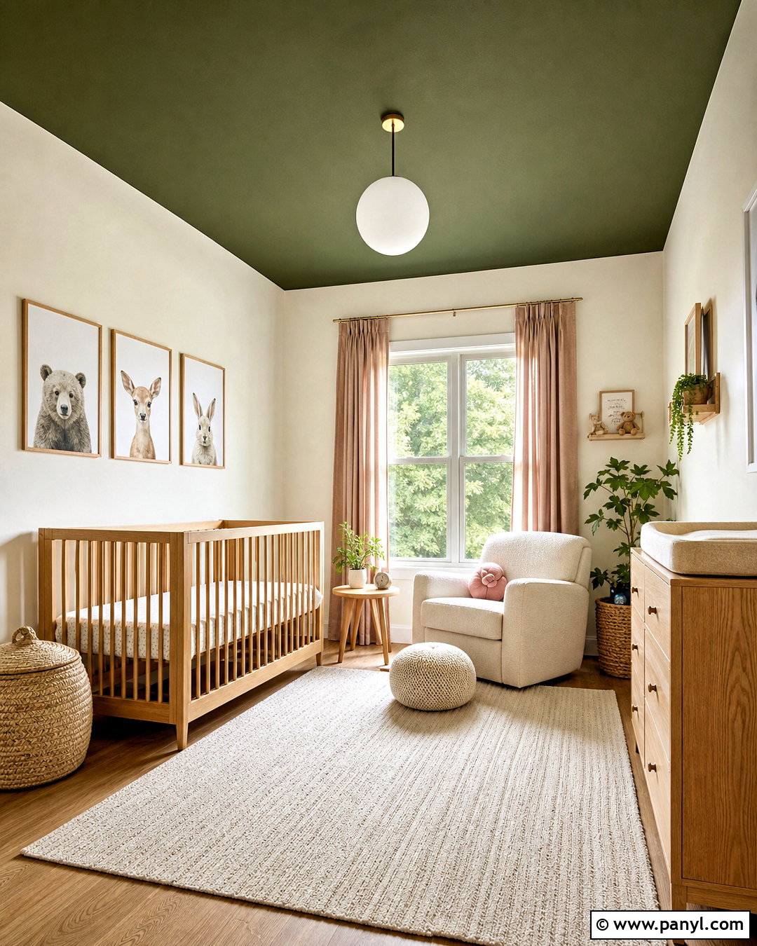 Dark Green Ceiling Nursery - 20 dark green ceiling ideas