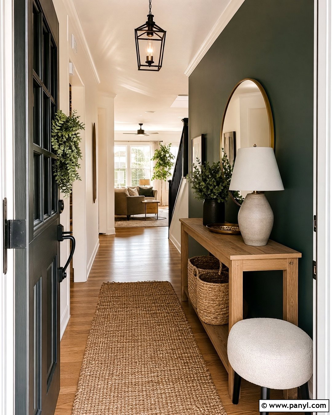 Dark Green Entryway Accent Wall - 45 dark green accent wall ideas