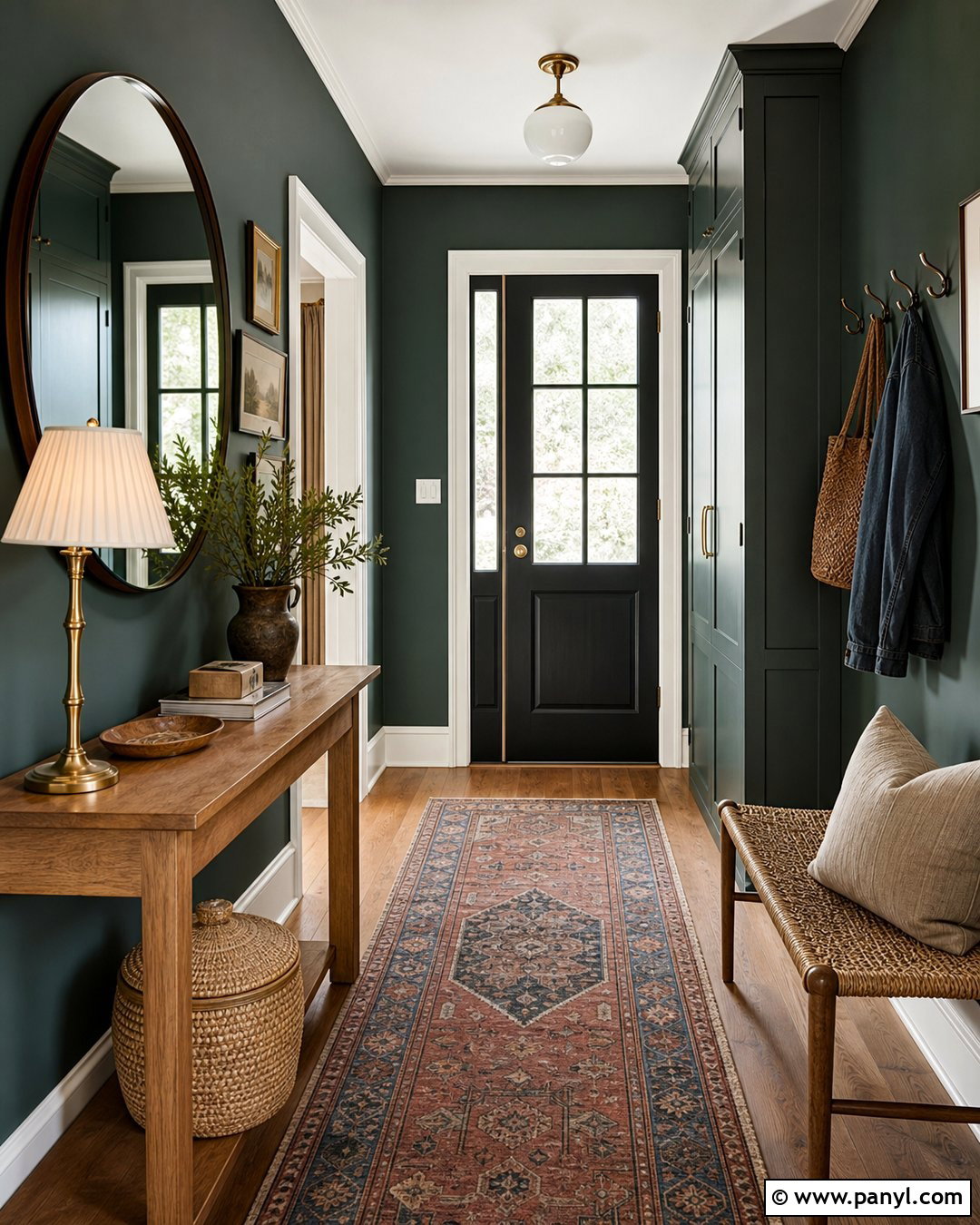 Dark Green Entryway Walls - 45 dark green walls