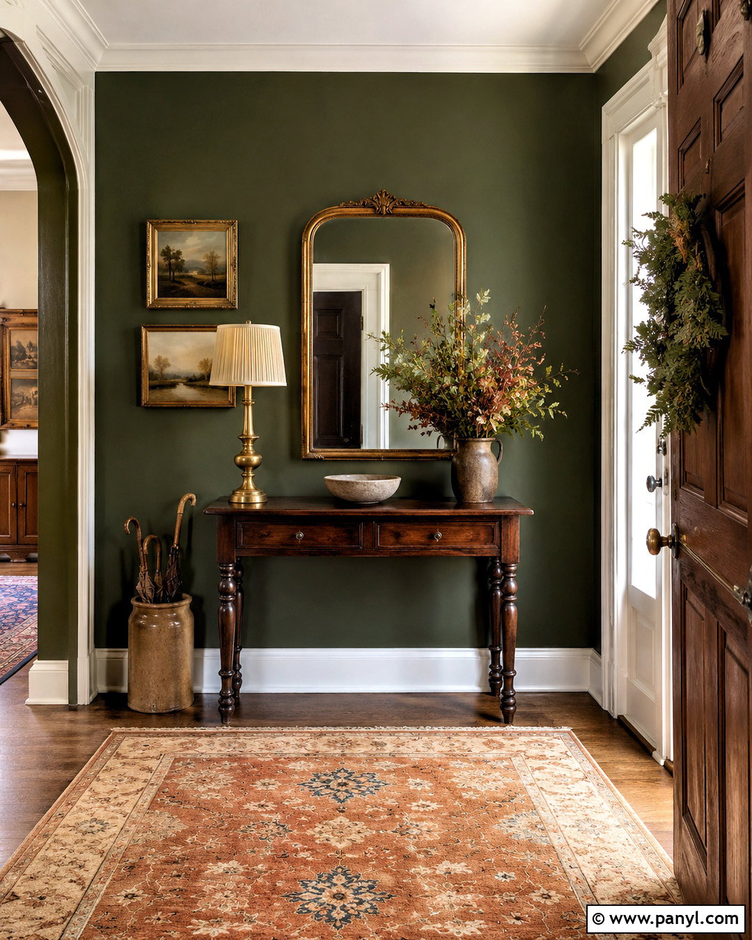 20 Dark Green Entryway Ideas for a Memorable First Impression