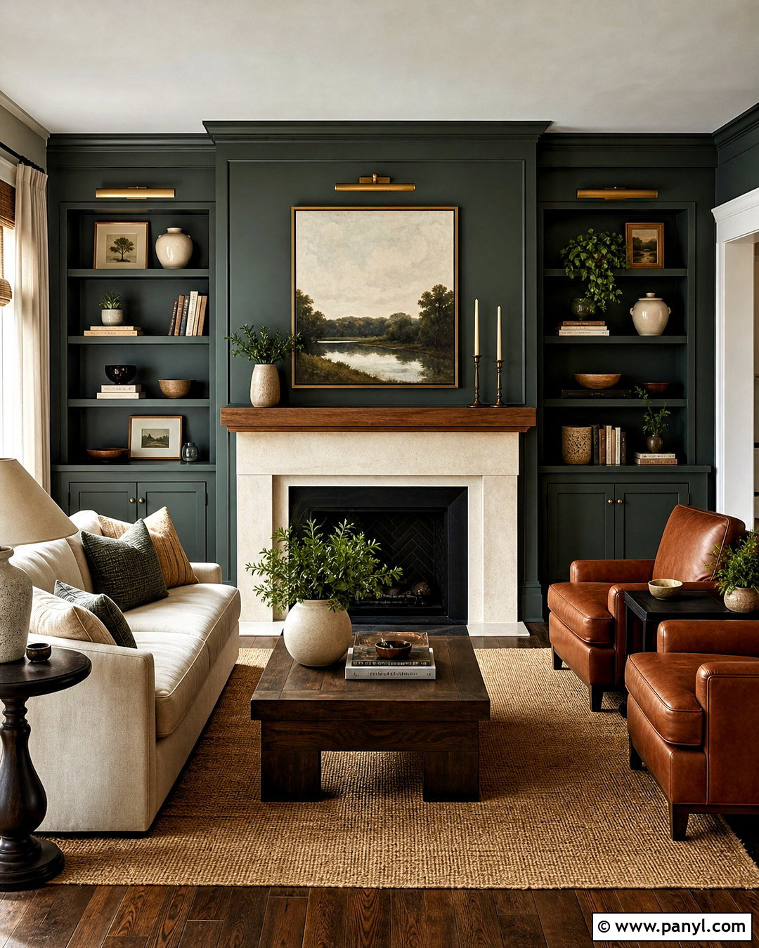 Dark Green Fireplace Wall - 20 dark fireplace wall ideas