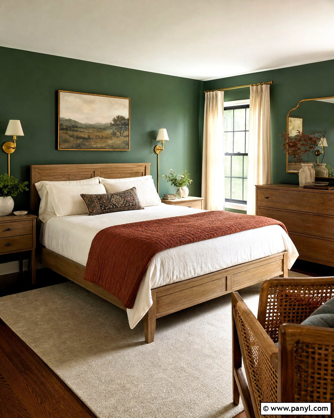 Dark Green Guest Room - 20 guest room ideas