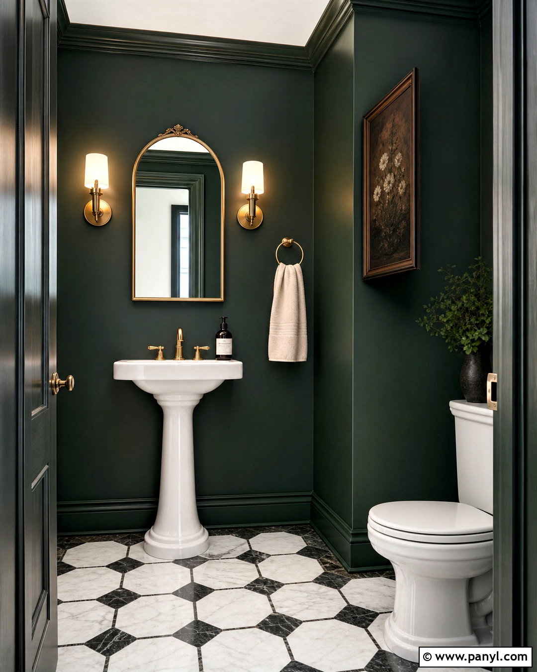 Dark Green Half Bathroom - 20 green half bathroom ideas
