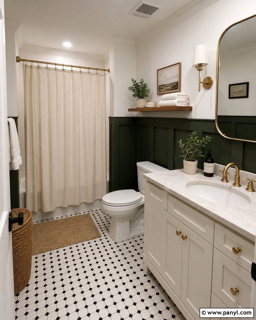 Dark Green Half Wall Bathroom - 30 dark green wall color ideas