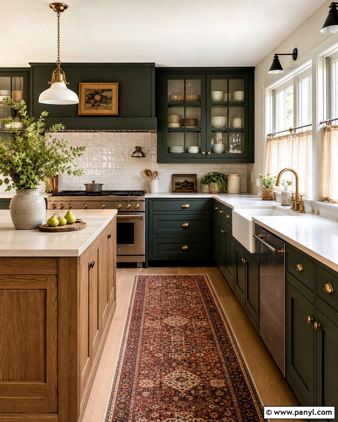 Dark Green Kitchen - 20 cozy kitchen ideas