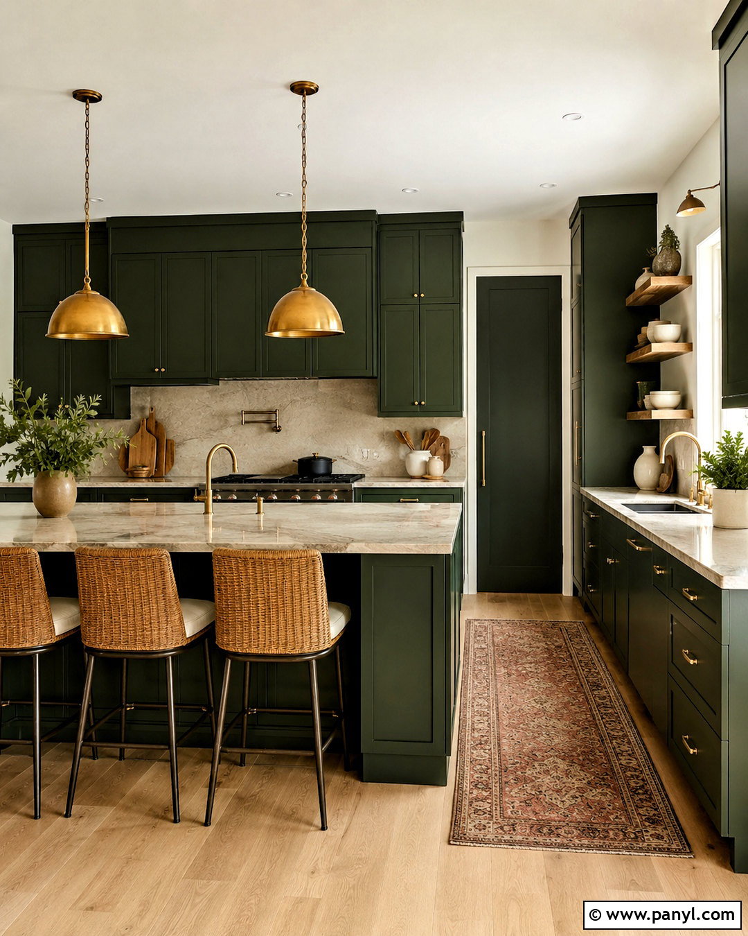 Dark Green Kitchen - 20 dark interiors