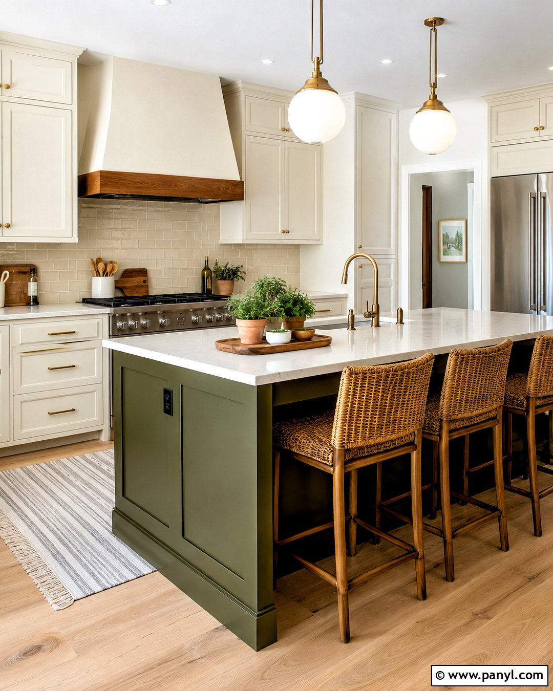 Dark Green Kitchen Island With White Cabinets - 20 dark green decor ideas