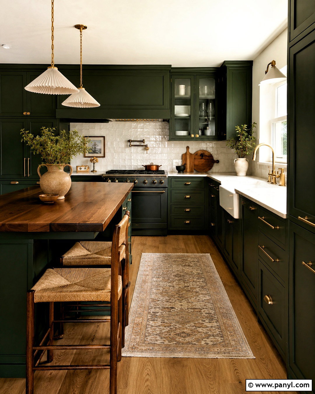 Dark Green Kitchen - 20 cozy kitchen aesthetic ideas