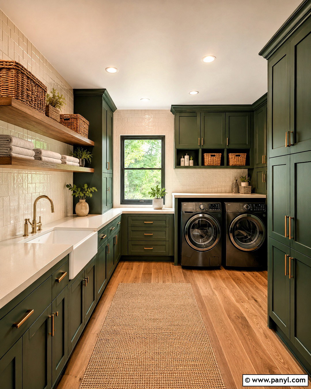 Dark Green Laundry Room - 20 dark laundry room ideas