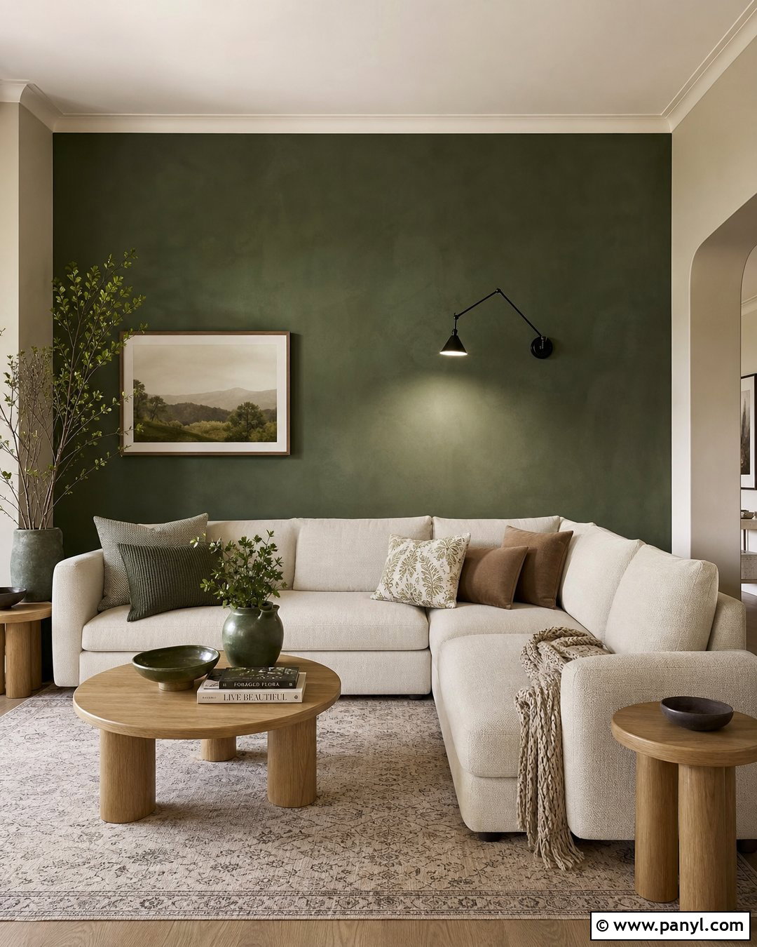 Dark Green Limewash Accent Wall - 25 Limewash Dark Green Ideas