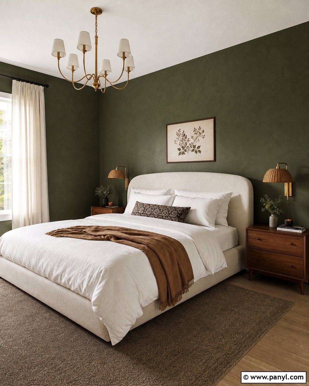 Dark Green Limewash Bedroom - 25 Limewash Dark Green Ideas