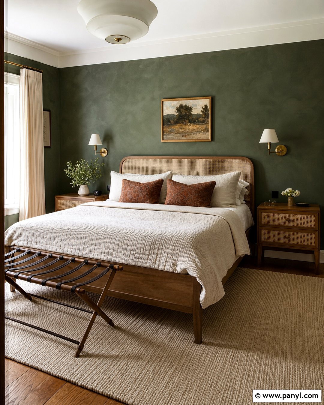30 Dark Green Limewash Walls for Warm, Textured Interiors