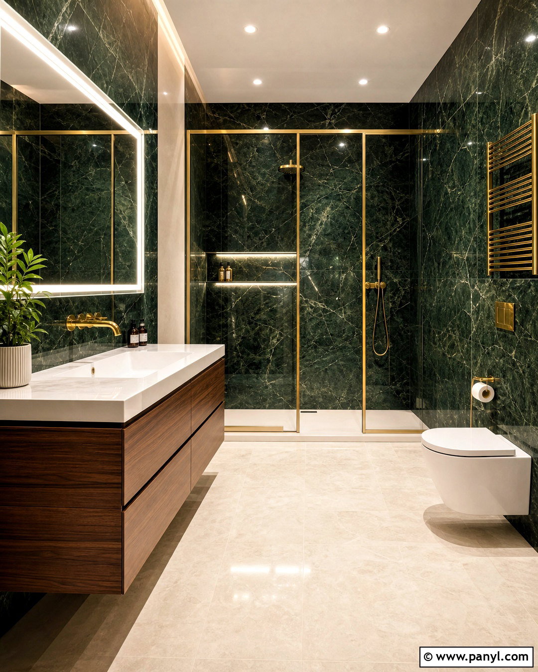 20 Dark Green and Gold Bathroom Ideas for Luxe Retreats