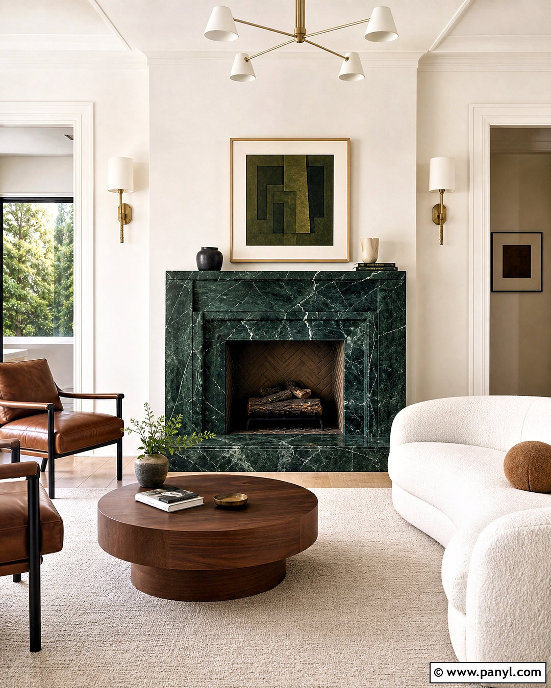 Dark Green Marble Fireplace - 20 dark green fireplace ideas
